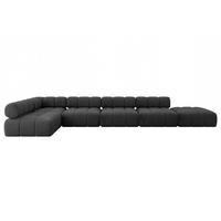 ECKSOFA modulares Sofa Favio-L3 - 475x190x70 cm Schwarz Velours - Schwarz, Holzwerkstoff/Textil (475/190cm) - ALTDECOR