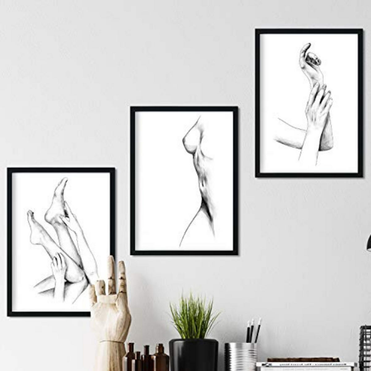 POSTER Set Mit 3 Erotik A4 Rahmenlos - Klar, Papier (29.7/5/21cm) - Nacnic