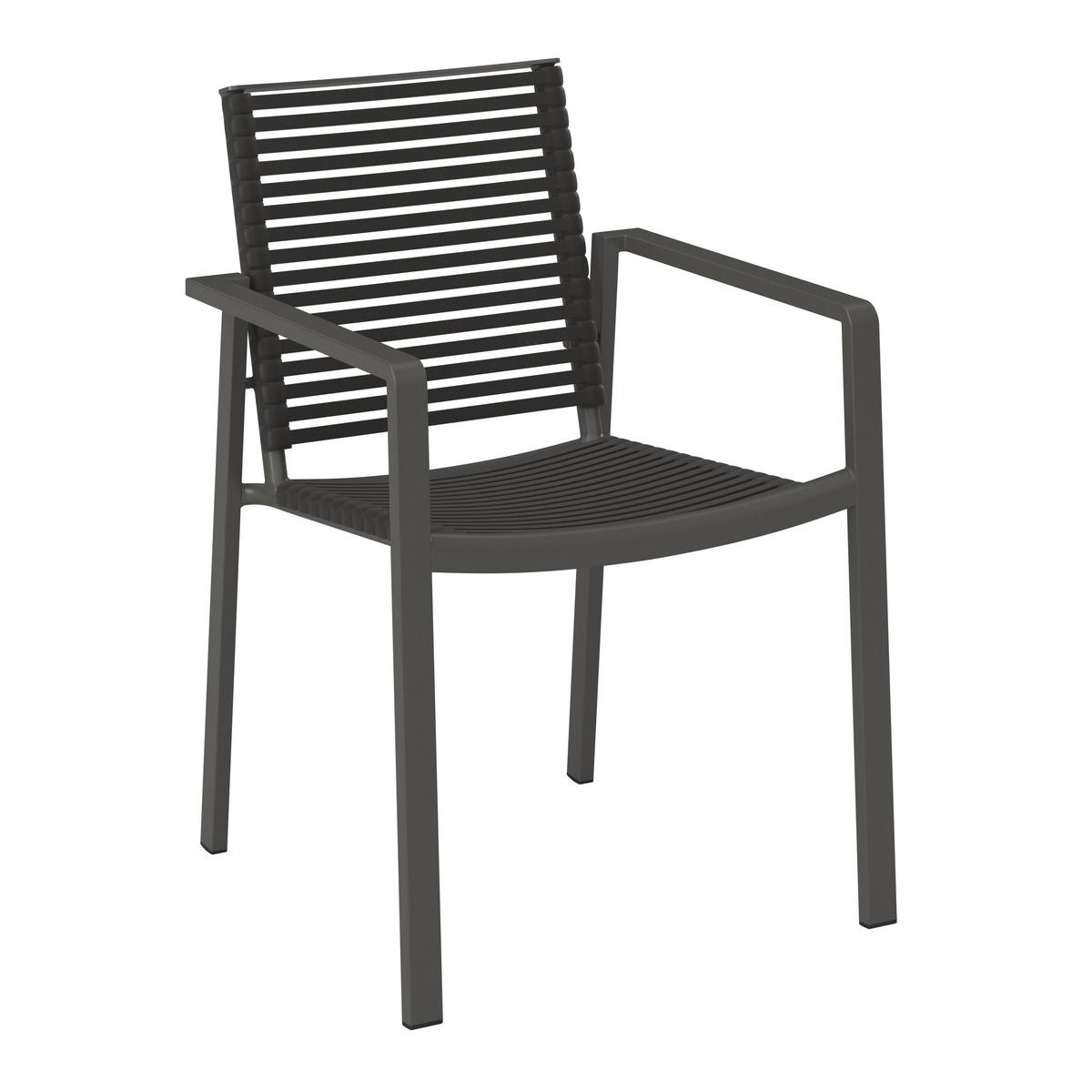 GARTENSTUHL Cancun Anthrazit - Anthrazit, Metall (1/85/63cm) - Mömax