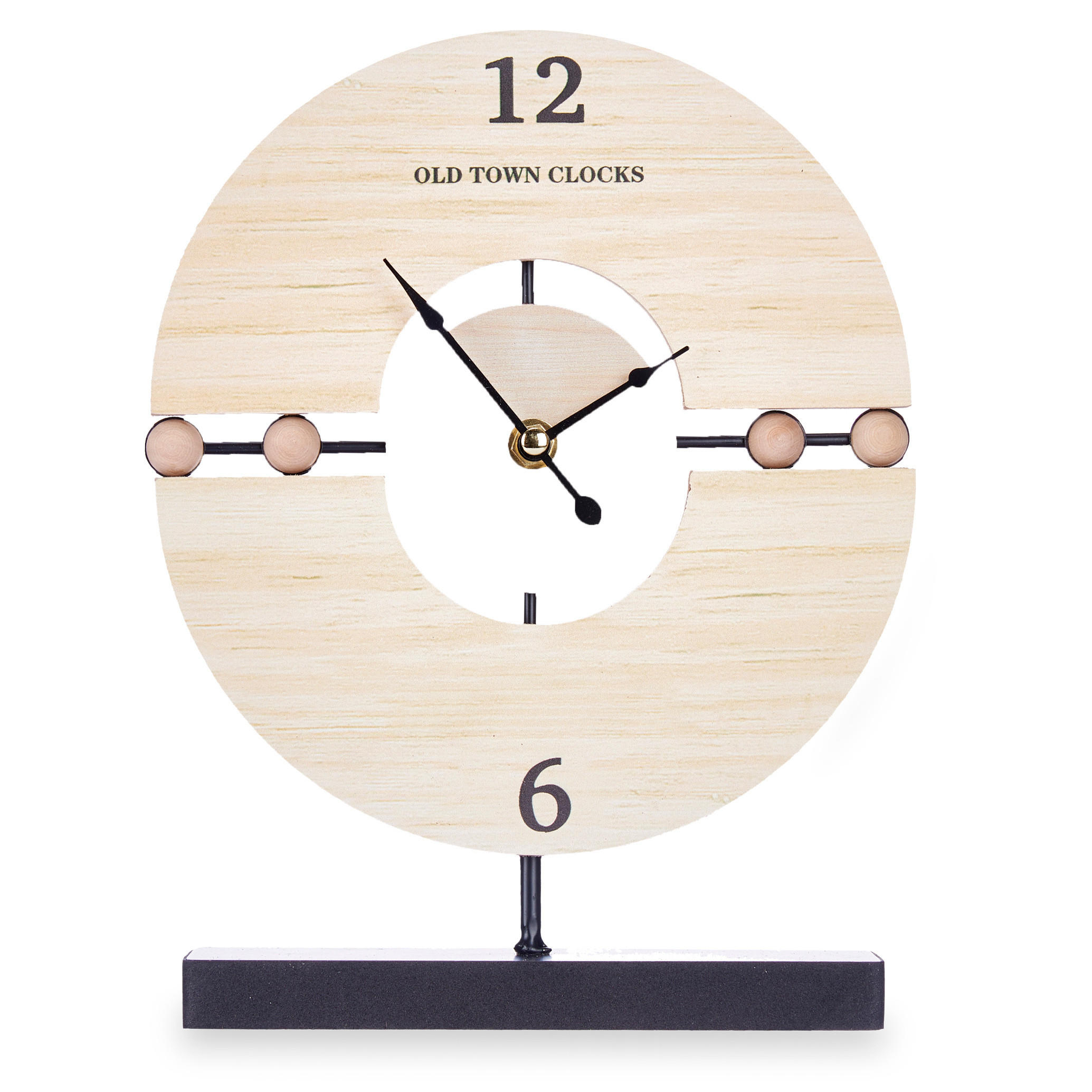 STEHENDE UHR Minimalistisch 20,5/26,5/7 cm - Braun, Holzwerkstoff (26.5/26.5/20.5cm) - Giftdecor