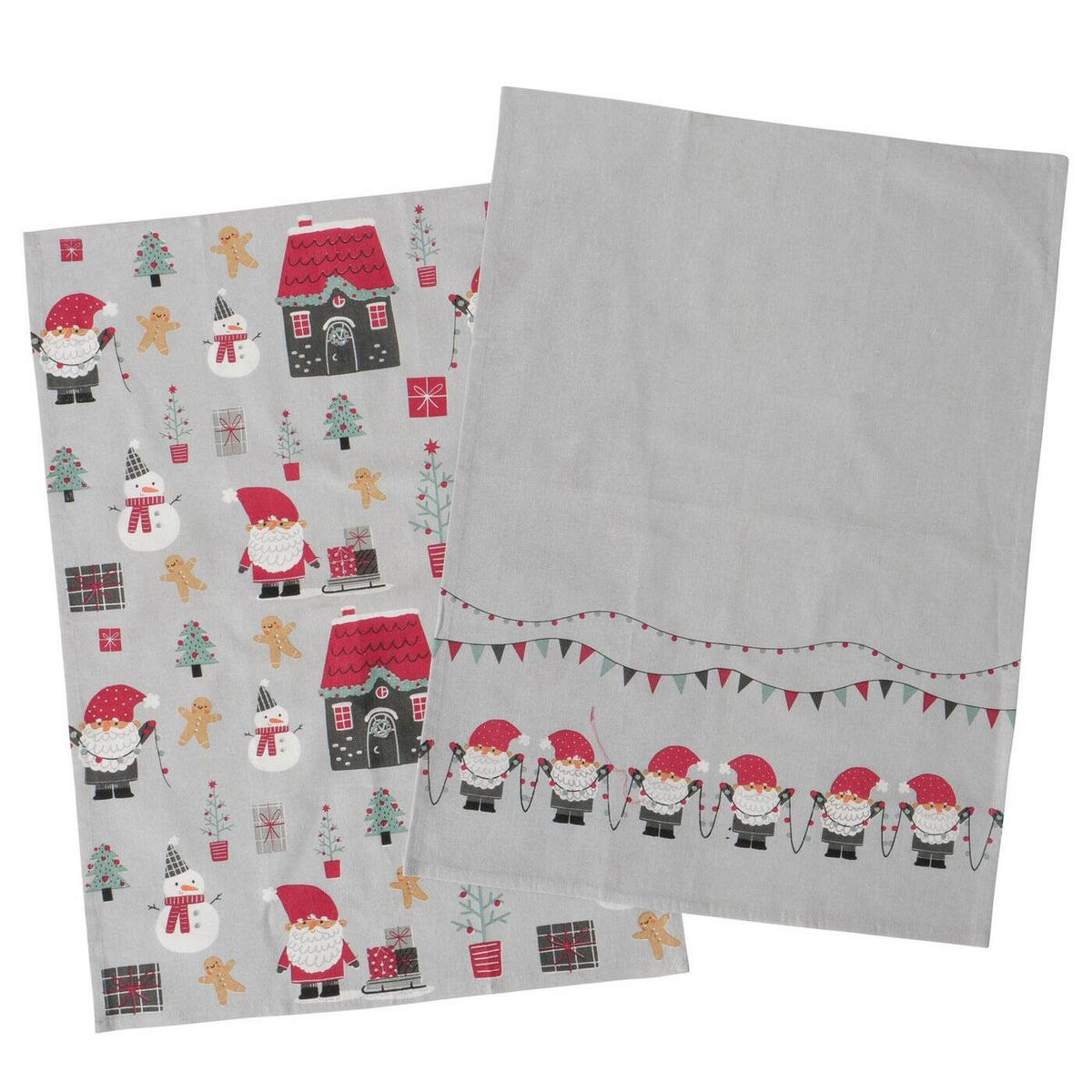 KÜCHENTÜCHER Monti 50/70 cm, 2er-Set - Multicolor, Naturmaterialien (50/70cm) - Boltze Home