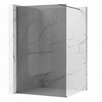 DUSCHWAND Rea Flexi Grey / Titan 80 - Titanfarben, Glas (120/80/195cm) - REA