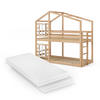 ETAGENBETT Maja Braun 90x200 cm mit 2 Matratzen - Braun, Holz (90/200cm) - VitaliSpa