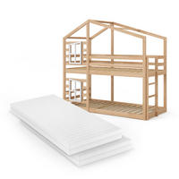 ETAGENBETT Maja Braun 90x200 cm mit 2 Matratzen - Braun, Holz (90/200cm) - VitaliSpa