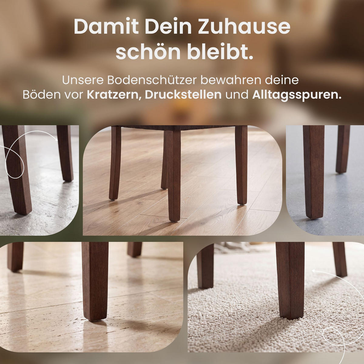 STUHL 2er Set Stoff rot - Rot/Walnussfarben, Holz/Textil (45/98/63cm) - CLP