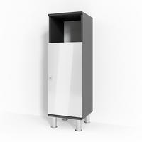 MIDISCHRANK Fynn Anthrazit 30 x 95 cm - Anthrazit/Weiß, Holzwerkstoff (30/95/30cm) - Vicco