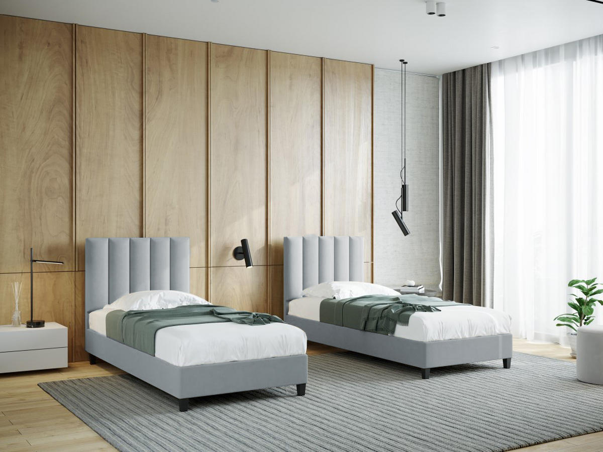 BOXBETT Kongo 80x200 cm, Kinderbett, hellgrau - Hellgrau, Holz/Kunststoff (80/200cm) - Margaret Hadas24