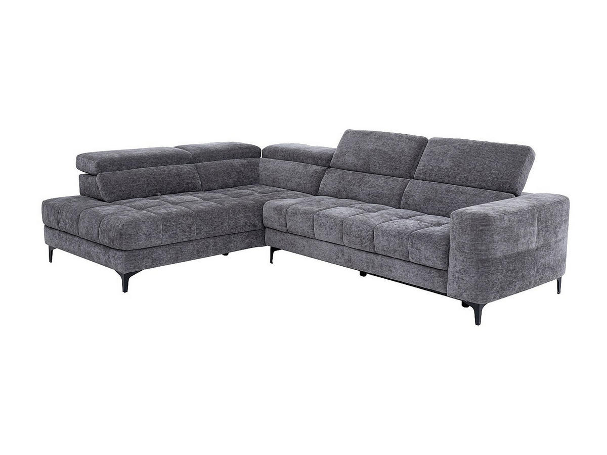 ECKRELAXSOFA elektrisch - Ecke links - mit ausziehbarer Sitzfläche - Stoff - Anthrazit - MONISO - Anthrazit, Textil (298/211.5cm) - Vente-Unique