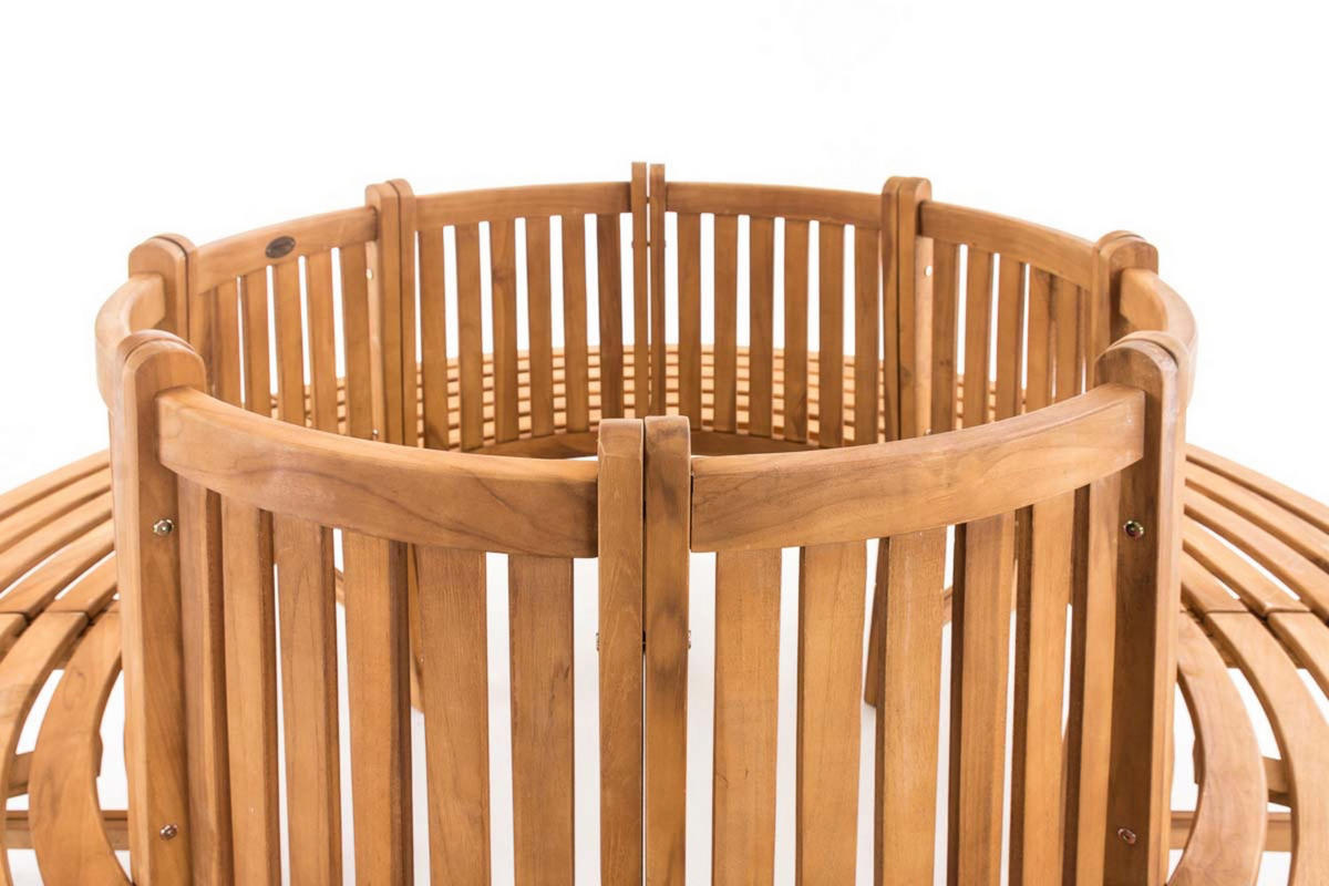 BAUMBANK Nova rund 200 cm teak - Braun, Holz (200/89.5/200cm) - TPFGarden