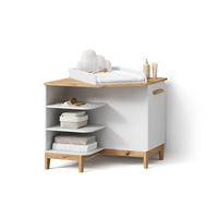 WICKELKOMMODE Mailo Weiß/Artisan mit Tür - Weiß/Eiche Artisan, Holzwerkstoff (85/85.2/85cm) - Livinity®