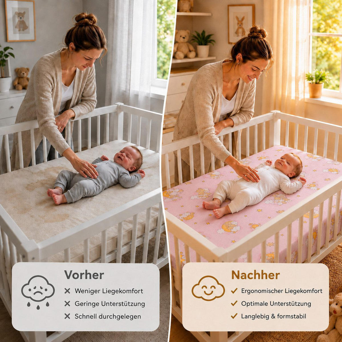 KINDERBETTMATRATZE 70/140 cm, in Rosa - Pink, Naturmaterialien - Best for Kids