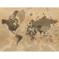 FOTOTAPETE Weltkarte 375 x 270 cm - Beige, Papier (375/270cm) - Sanders & Sanders