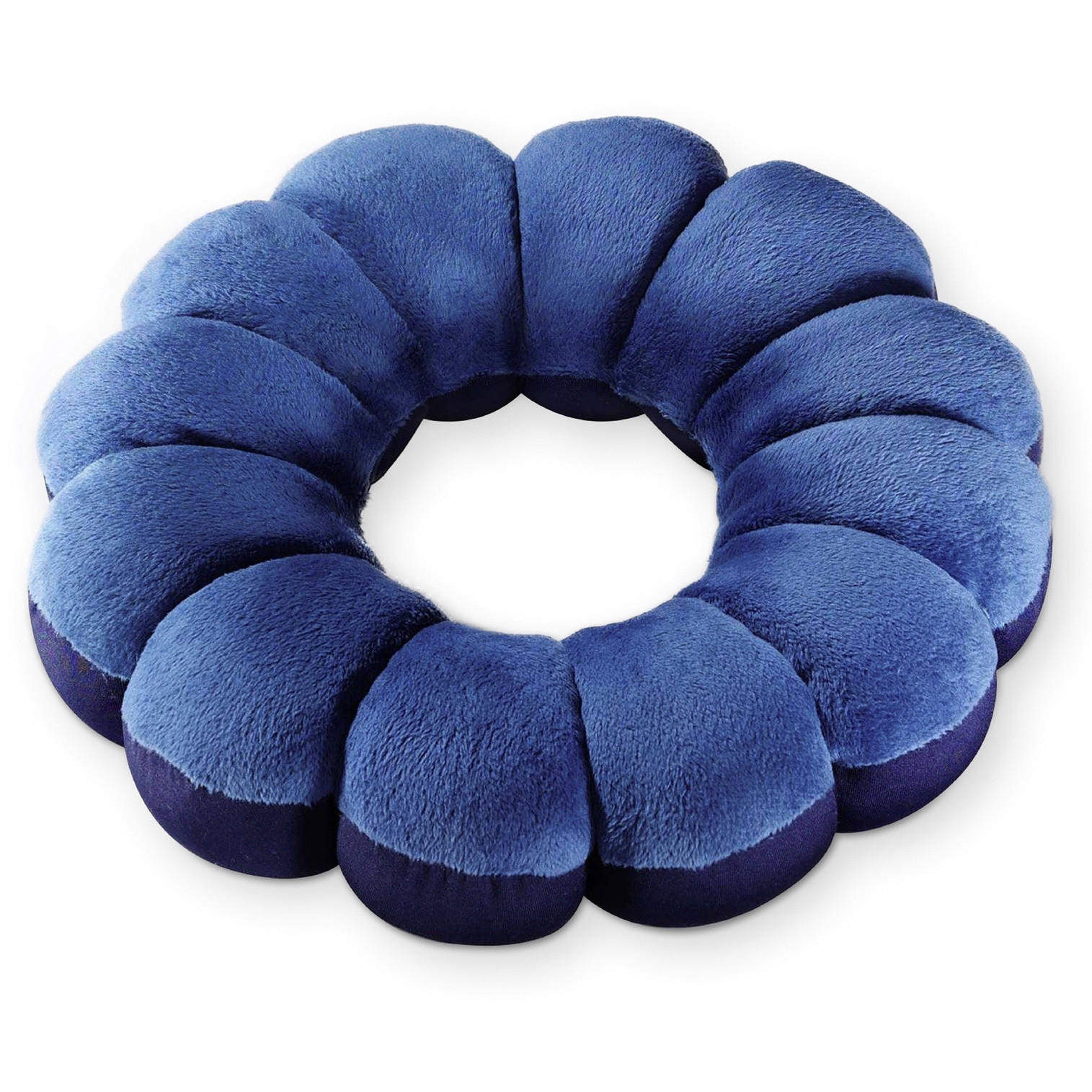 LENDENKISSEN Mikroperlen Ø 33 cm - Dunkelblau, Textil (33/33cm) - Maximex