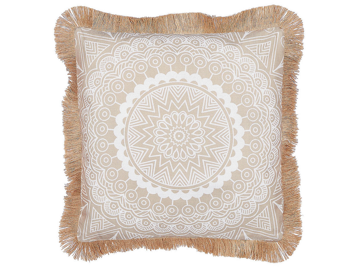 DEKOKISSEN 2er-Set Beige 45/7 cm Agrimony - Beige, Textil (45/7cm) - Beliani