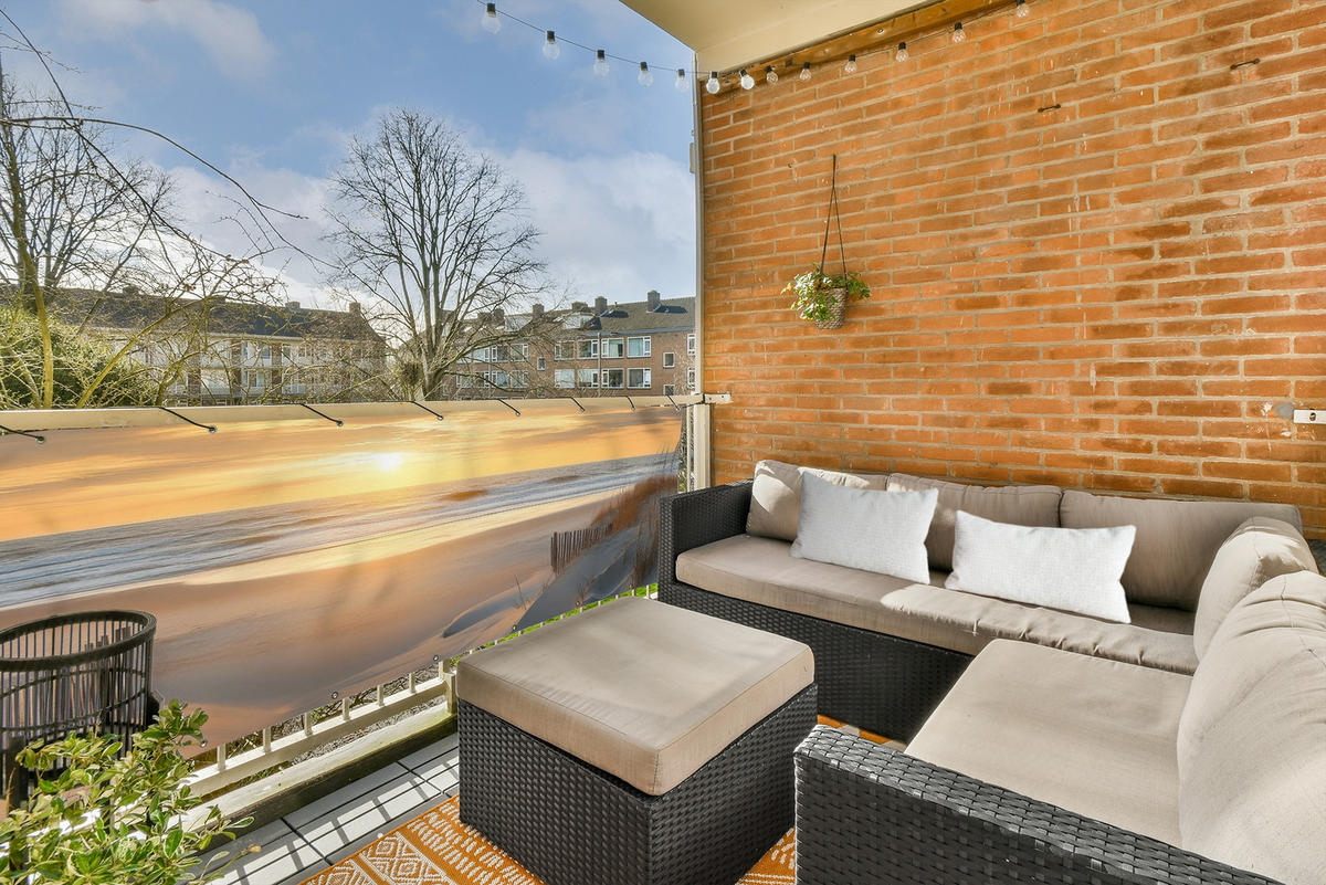 BALKON-SICHTSCHUTZ Strand - Dünen - Sonnenuntergang 300x95 cm - Sandfarben, Kunststoff (300/95cm) - MuchoWow