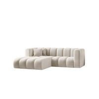 ECKSOFA L-from, Sofa Grand modular stoff Salvador Hellgrau Links - Sandfarben, Holz (179/227cm) - Kaiser Möbel