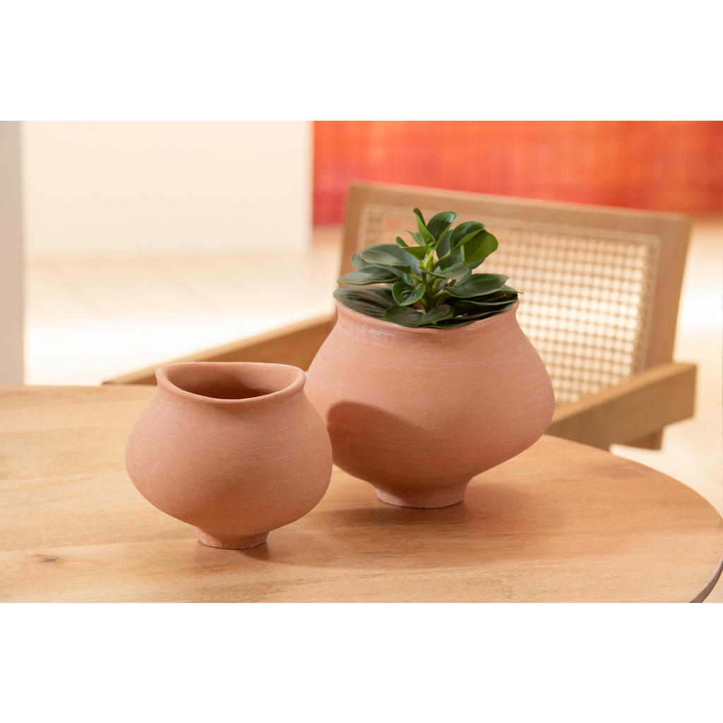 Thumbnail - J-Line Blumentopf, Braun, Stein, 16 cm, Dekoration, Blumen & Zubehör, Übertöpfe