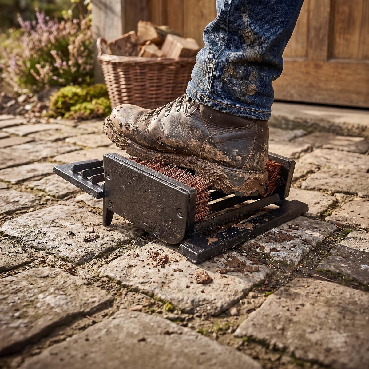 ČISTIČ topánok - čierna, kov (21.5/26.5cm) - Relaxdays