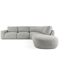 ECKSOFA RECHTS ZUCCO, Hellaschgrau - Hellgrau, Holz/Holzwerkstoff (304/293cm) - KONSIMO®
