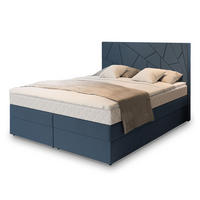 POSTEL BOXSPRING TRANI 160x200 cm, s matrací a úložným prostorem, modrá - modrá, kompozitní dřevo/textil (160/200cm) - MASSENO