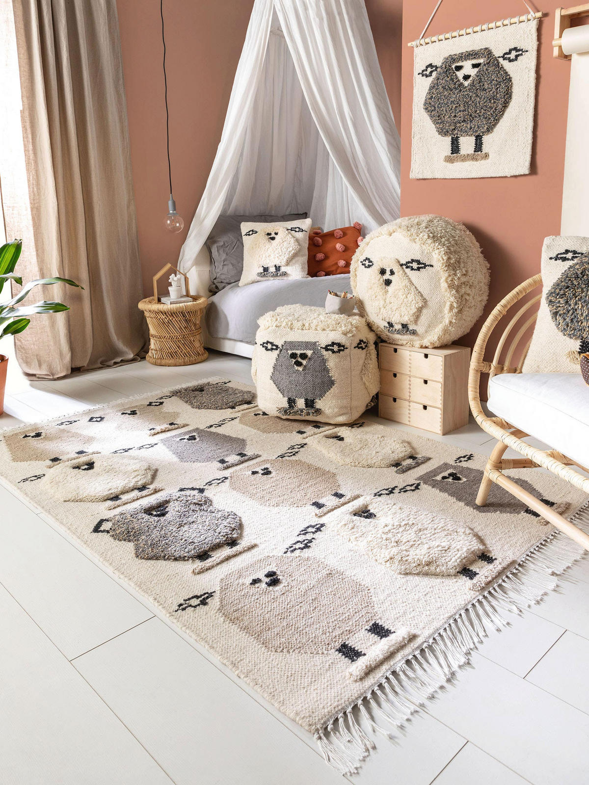 WANDDEKO Shawn Ivory 50x50 cm - Creme, Textil (50/50cm) - Lytte