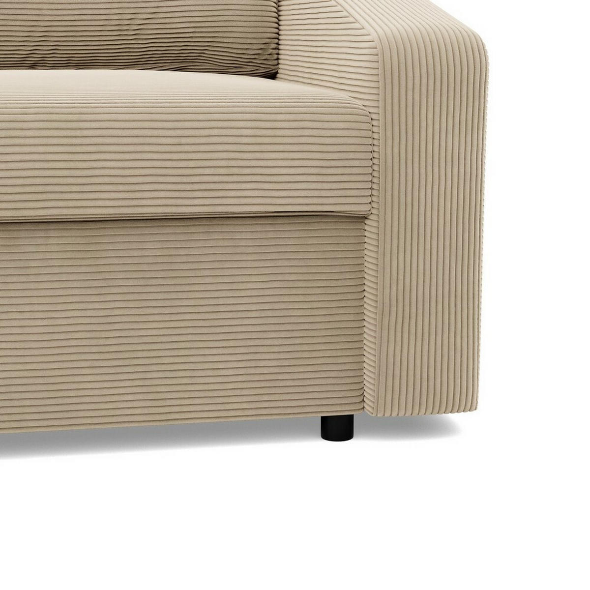 SOFA Neo mit abgeschrägter Armlehnen beige - Beige, Textil (220/92/92cm) - SIMKAM Furniture