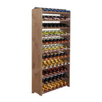 WEINREGAL Pinotwine C 138,4x72,8x26,5 cm 77 Flaschen Massives Kiefernholz Braun Geölt - Braun, Holz (72.8/138.4/26.5cm) - PROREGAL