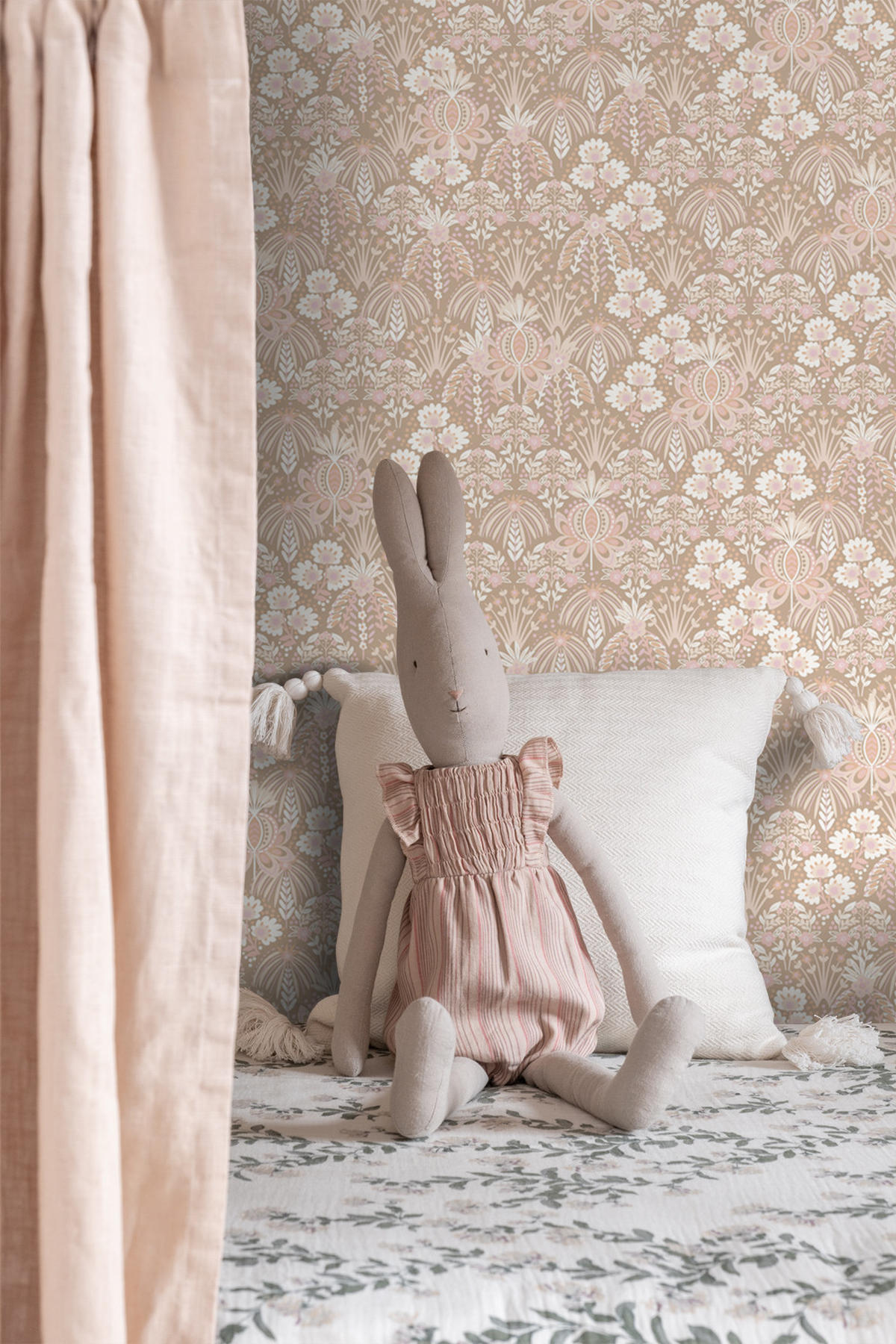 TAPETE Blumenmuster im Jugendstil 50 x 900 cm - Pink, Papier (50/900cm) - ESTAhome