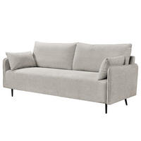 3-SITZER SOFA - Webstoff - Schwarz/Hellblau, Textil (193/87/83cm) - home24