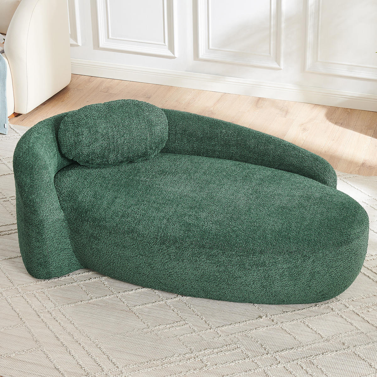 RÉCAMIERE DE-34585 Teddyfleece mit abgerundetem Design Grün - Grün, Textil (96/62/170cm) - ComfortXL