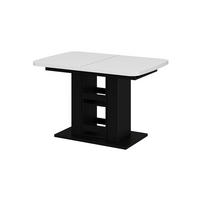 ESSTISCH Fenaro Weiß/Schwarz 120 x 80 cm - Schwarz/Weiß, Holzwerkstoff (80/120/76cm) - Vicco