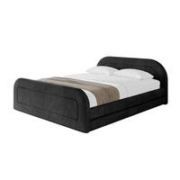 POLSTERBETT mit Bettkasten, Fußteil und Lattenrost, Boxbett mit Matratze H3/H4 - LERIS-v1-Z 120x200 Schwarz - Schwarz, Holzwerkstoff/Textil (120/200cm) - ALTDECOR