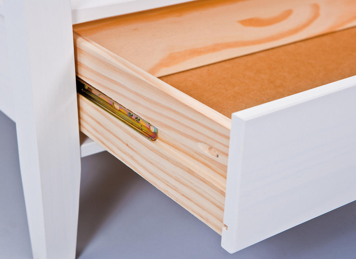 COUCHTISCH 1 Schublade, 1 Ablage, weiss - Weiß, Holzwerkstoff (75/75/45cm) - ebuy24