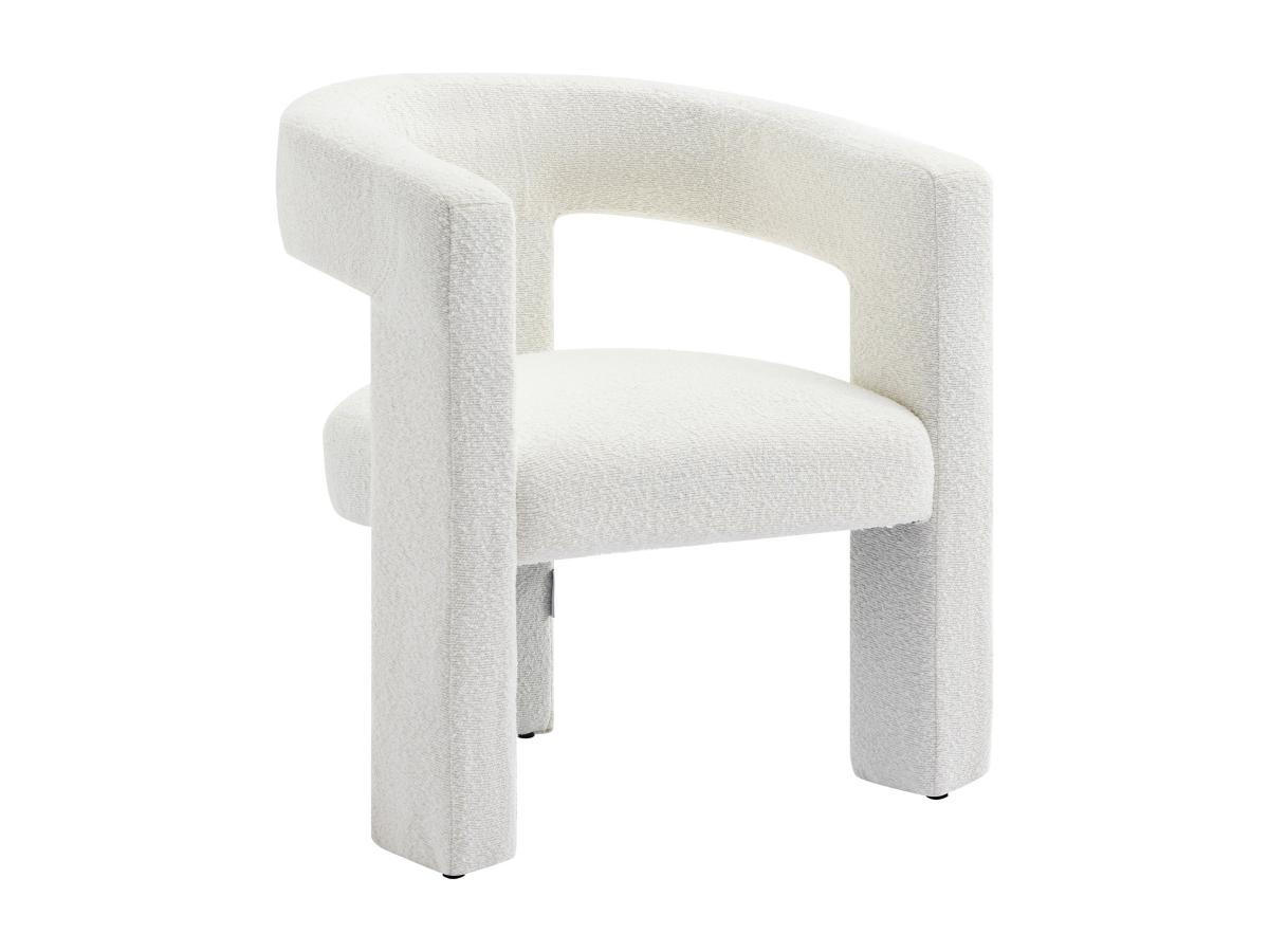 SESSEL - Bouclé-Stoff - Weiß - FAVINA - Weiß, Textil (59/75/64cm) - Vente-Unique