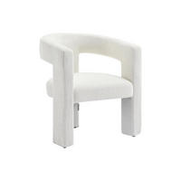SESSEL - Bouclé-Stoff - Weiß - FAVINA - Weiß, Textil (59/75/64cm) - Vente-Unique
