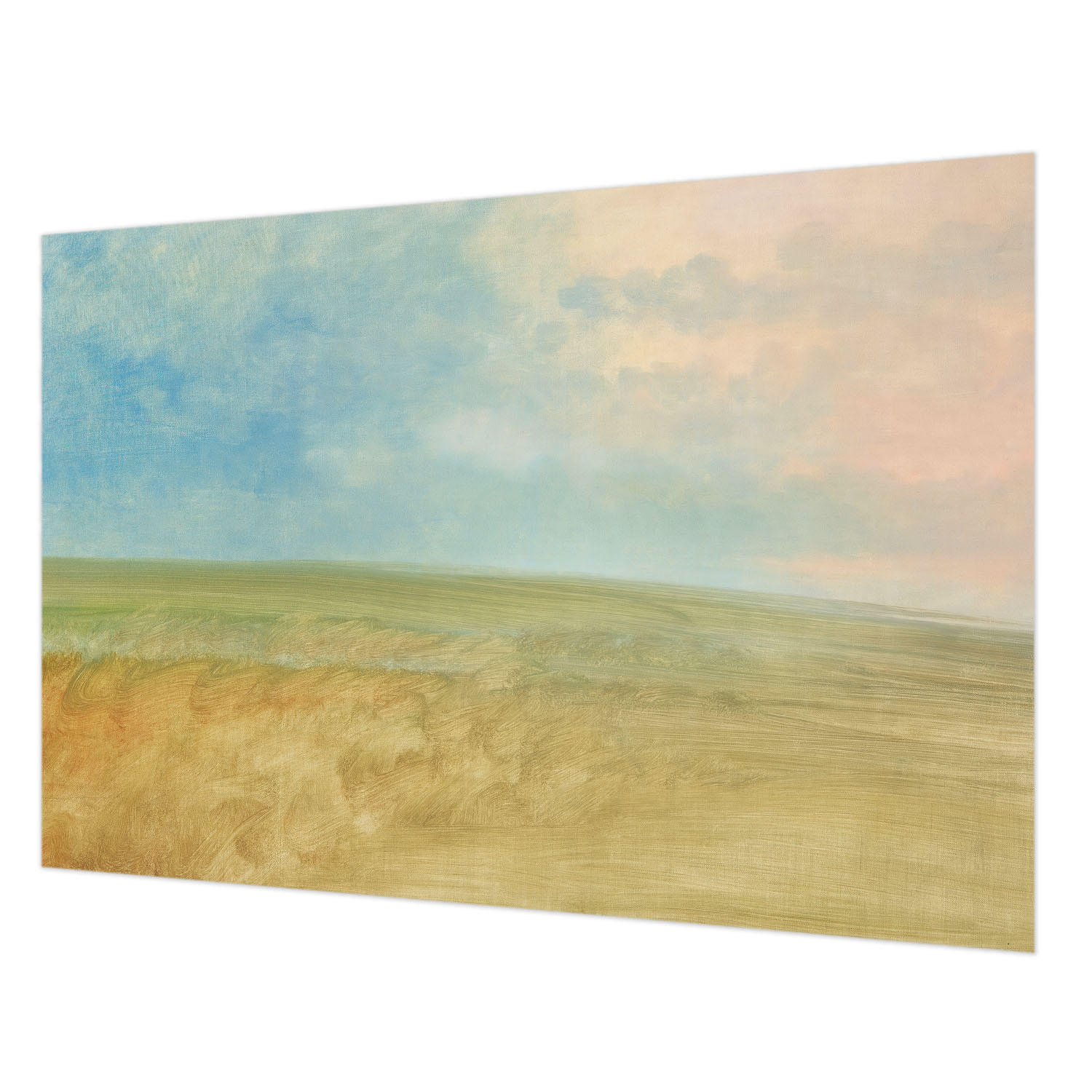FOTOTAPETE 152x104 cm - Pastellfelder - Blau, Textil (152/104cm) - Wallfluent