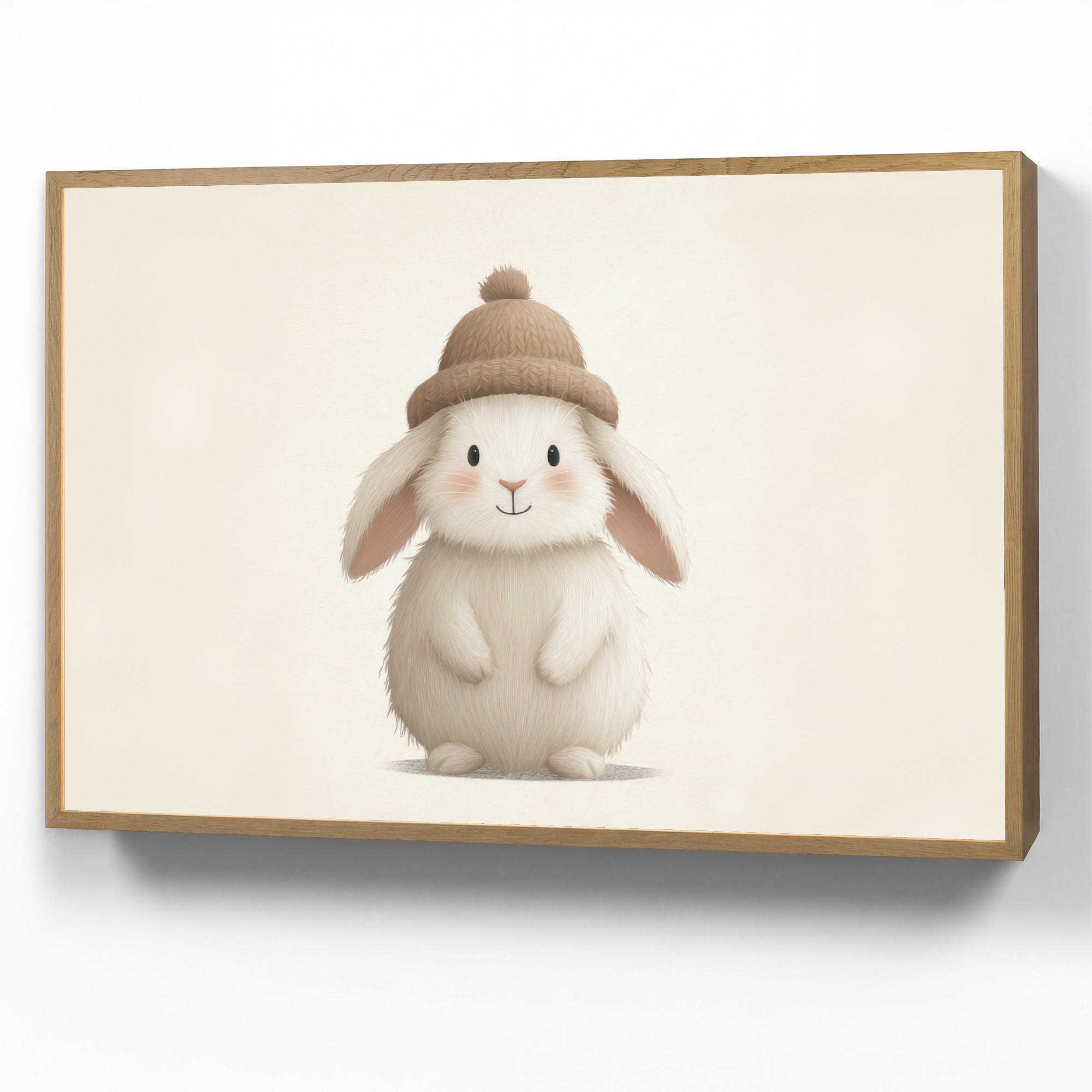 OnlyWow DOBÍJECÍ NOČNÍ LAMPIČKA Králík - Klobouk - Uši - béžový 100x70 cm