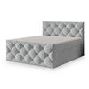 BOXBETT ROVARI 140x200 cm mit Matratze und Topper - Hellgrau - Hellgrau, Holz (140/200cm) - MASSENO