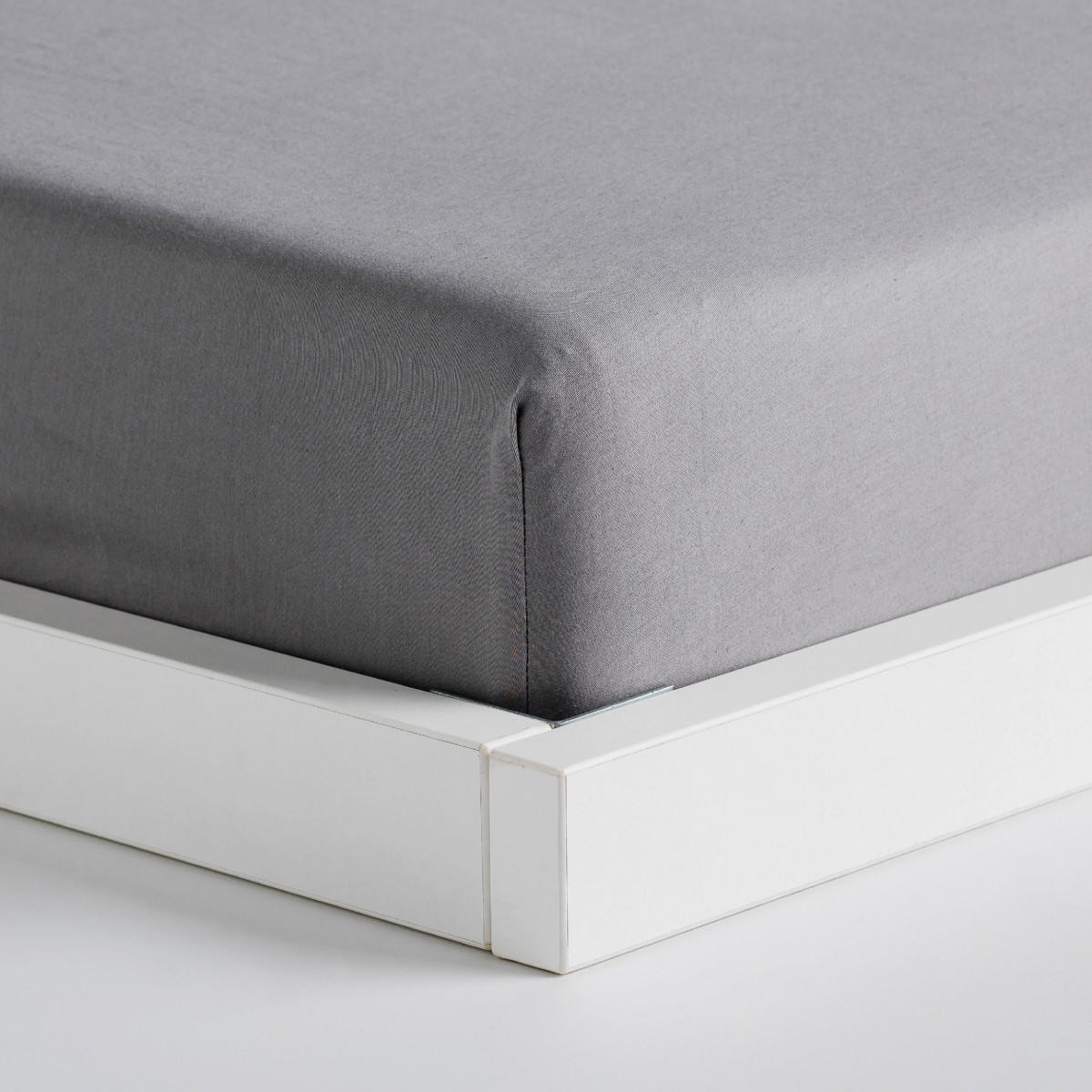 SPANNBETTTUCH Satinette - Grau, Textil (180/200cm) - home&you