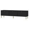 TV-MÖBEL Oktio Schwarz-Graphit 180 cm - Goldfarben/Schwarz, Holzwerkstoff/Metall (180/50/40.8cm) - Selsey