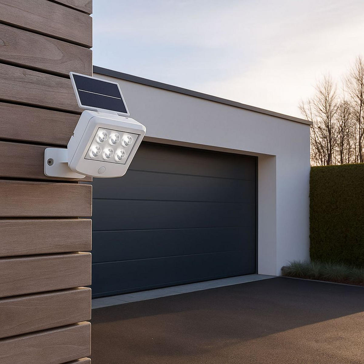 LED AUSSENLEUCHTE Solar Weiß - Weiß, Kunststoff (12.8/10/11cm) - Briloner