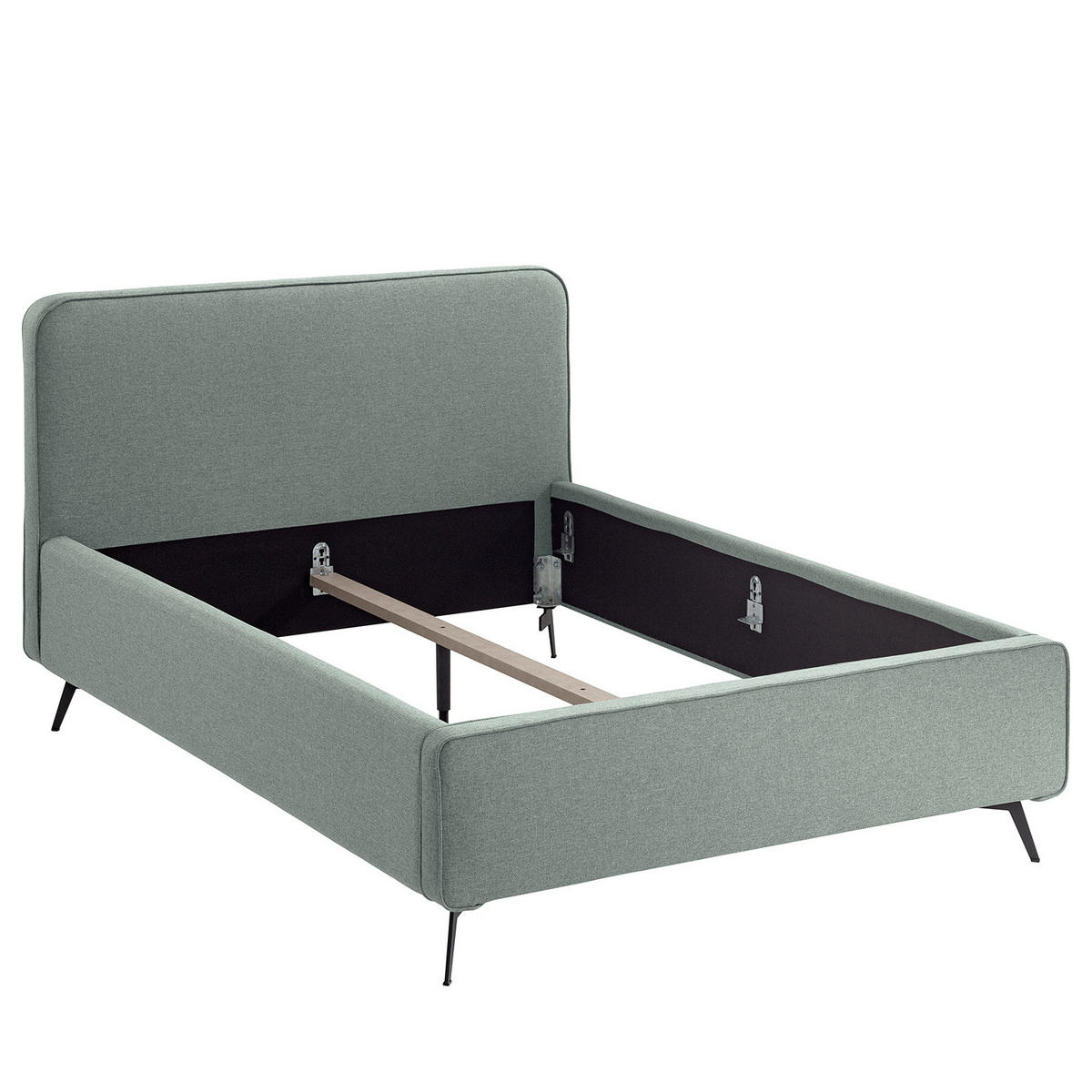 POLSTERBETT - Mintgrün, Textil/Metall (140/200cm) - home24