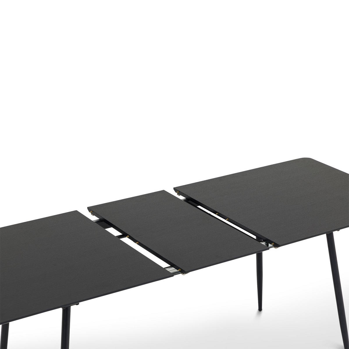 ESSTISCH ORSA schwarz - Schwarz, Holzwerkstoff/Metall (80/160/76cm) - IDIMEX