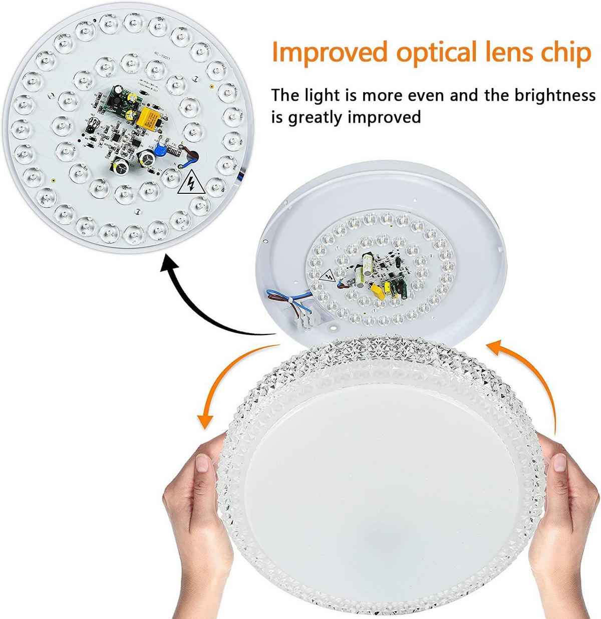 LED-DECKENLEUCHTE David 30/30/6 cm - Weiß, Kunststoff (30/30/6cm) - Nettlife