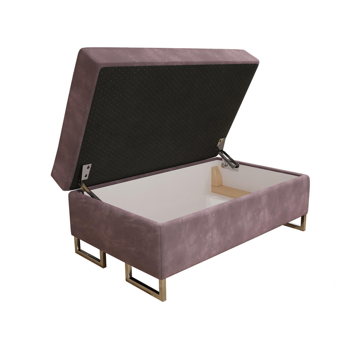 POLSTERHOCKER BARLET Rosa 100x60 cm - Rosa, Textil (100/41/60cm) - MASSENO