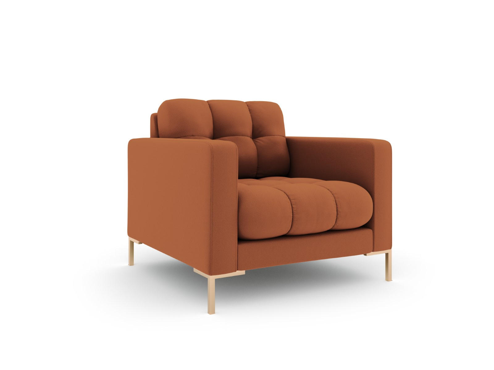 SESSEL Mamaia aus strukturiertem Stoff ziegelstein - Braun, Textil (92/75/87cm) - Micadoni
