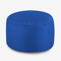 SITZPOUF Klassisch Rund - Blau, Kunststoff (38/20/38cm) - Veeva