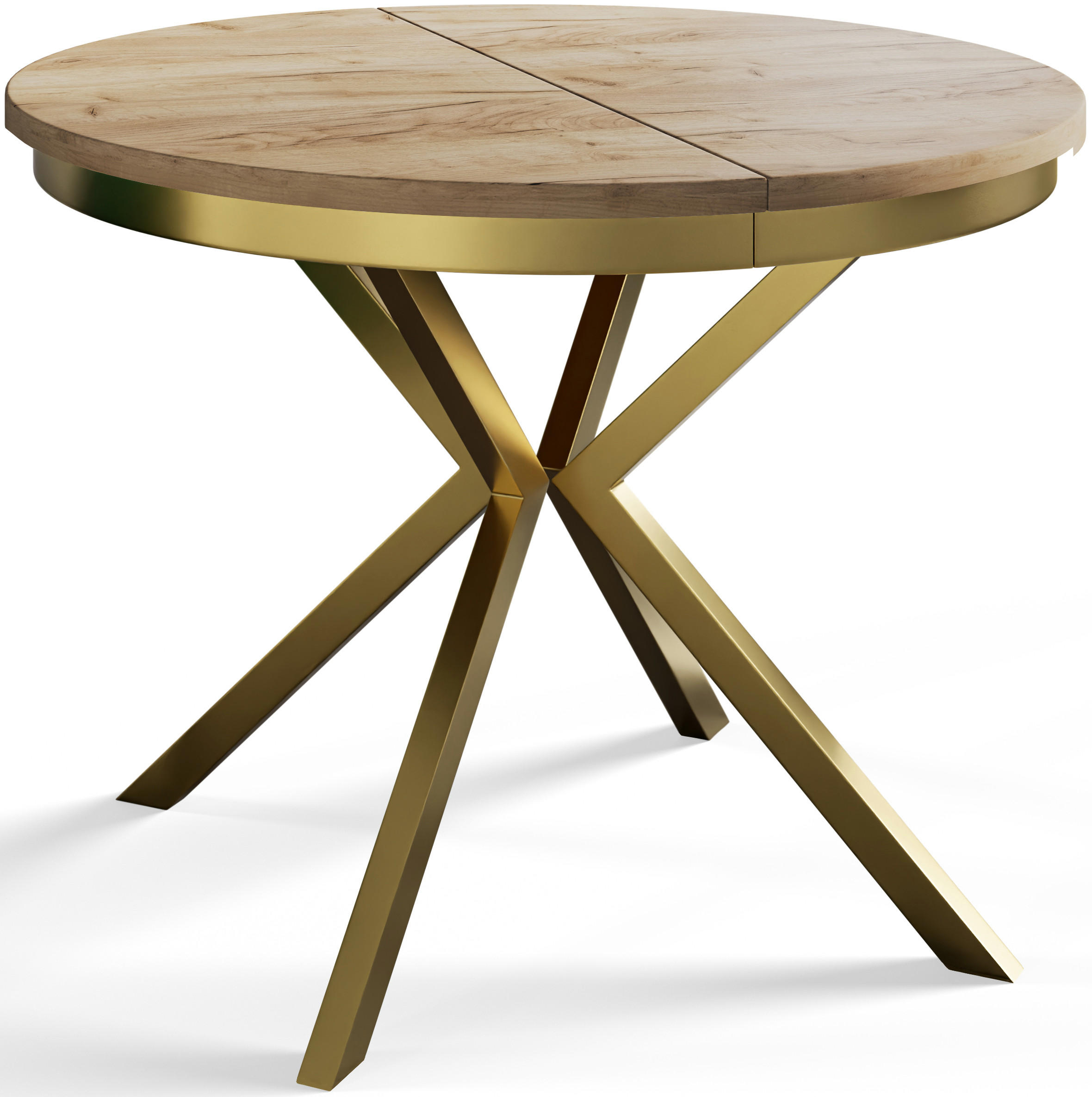Alpi-Möbel Runder Braun, Gold 90x76x90 cm