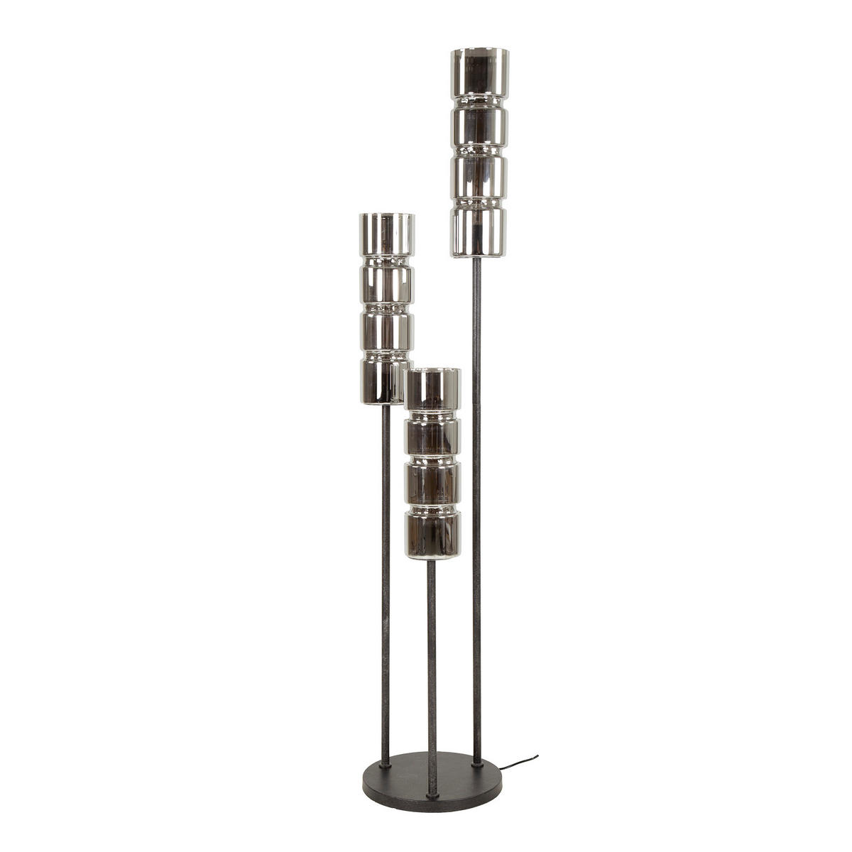 STEHLEUCHTE Cyli Schwarz 32/32/155 cm - Schwarz, Glas (32/32/155cm) - Hoyz Collection