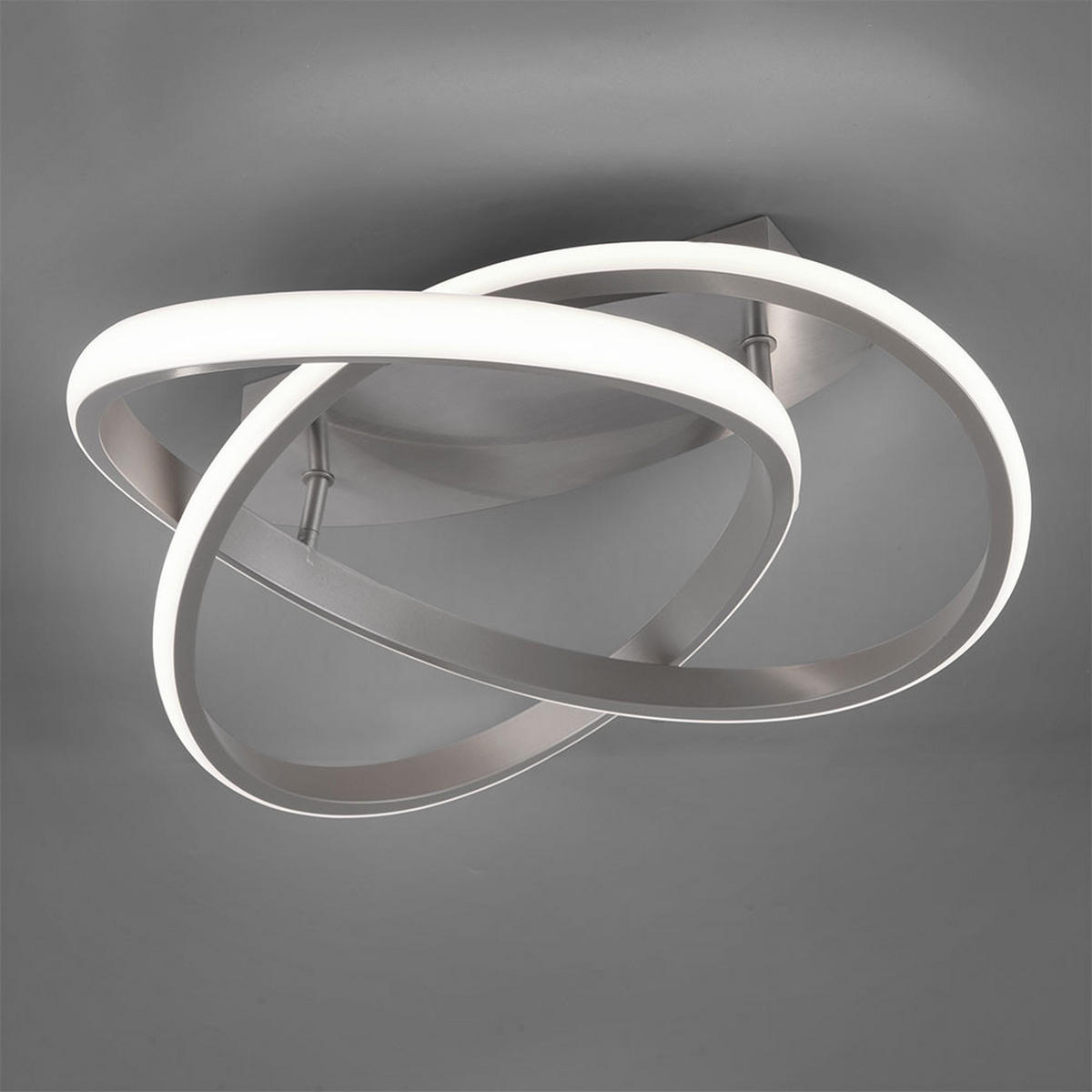 LED DECKENLEUCHTE Course Silber matt - Silberfarben, Metall (45/45/18cm)